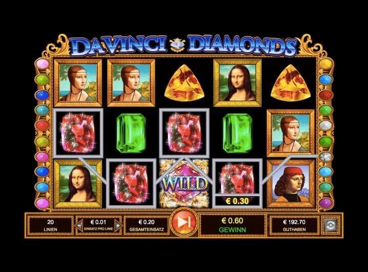Davinci Diamonds Slot Win