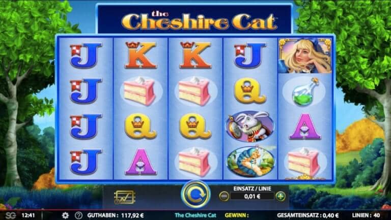 The Cheshire Cat Slot Paytable